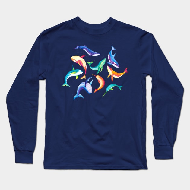 Dance of the Whales Long Sleeve T-Shirt by Gingerlique